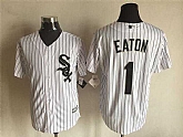 Majestic Chicago White Sox #1 Adam Eaton White Pinstripe MLB Stitched Jersey,baseball caps,new era cap wholesale,wholesale hats